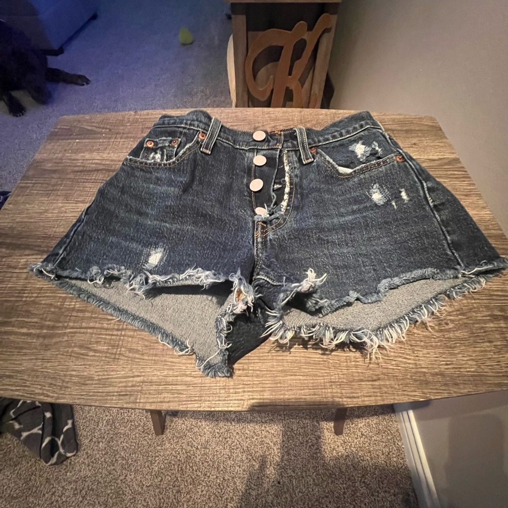 Levi Denim Shorts High Rise